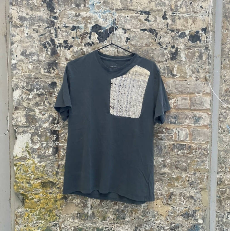 TLZ reworked t-shirt with weaving